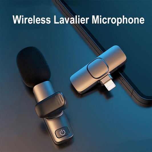 Hight Quality Wireless Lavalier Microphone Portable Audio Video Recording Mic for Iphone Android Live Game Mobile Phone Camera